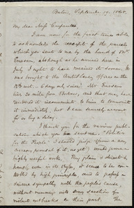 Letter from Samuel May, Boston, to Mary Carpenter, September 19, 1848