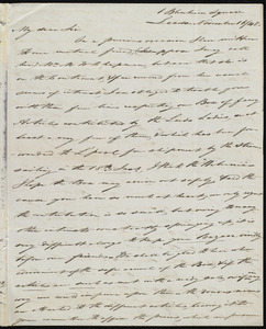 Letter from Joseph Lupton, Leeds, [England], to Samuel May, November 16, 1848