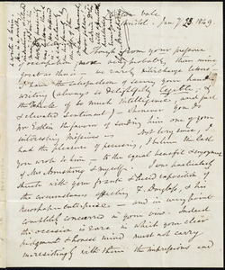 Letter from George Armstrong, Clifton Vale, Bristol, to Samuel May, January 23, 1849