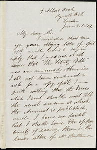 Letter from S. Wood, London, to Samuel May, June 8, 1849