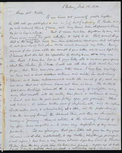 Letter from Samuel May, Boston, to Richard Davis Webb, Feb. 18, 1850