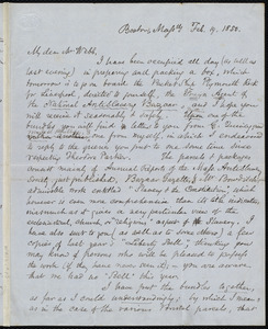 Letter from Samuel May, Boston, to Richard Davis Webb, Feb. 19, 1850