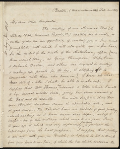 Letter from Samuel May, Boston, to Mary Carpenter, Feb. 4, 1851