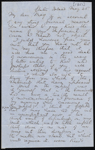 Letter from John Parkman, Staten Island, [N.Y.], to Samuel May, May 26 [1851?]