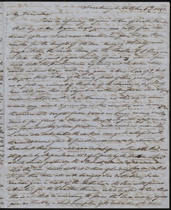 Letter from Joseph Lupton, Scarborough, [England], to Samuel May, October 6th, 1852
