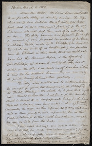 Letter from Samuel May, Boston, to Richard Davis Webb, March 16, 1853