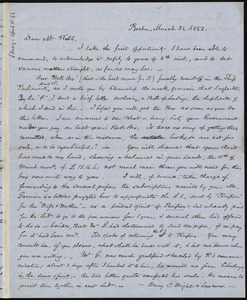 Letter from Samuel May, Boston, to Richard Davis Webb, March 31, 1853