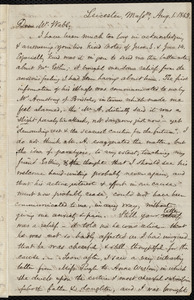 Letter from Samuel May, Leicester, Mass., to Richard Davis Webb, Aug. 1, 1853