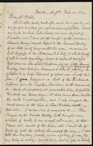 Letter from Samuel May, Boston, to Richard Davis Webb, Feb. 12, 1854