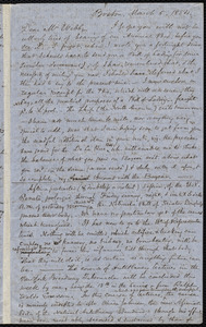 Letter from Samuel May, Boston, to Richard Davis Webb, March 5, 1854
