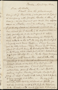 Letter from Samuel May, Boston, to Richard Davis Webb, April 29, 1854