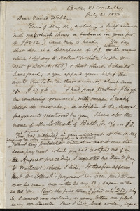 Letter from Samuel May, Boston, to Richard Davis Webb, July 21, 1854
