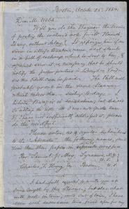 Letter from Samuel May, Boston, to Richard Davis Webb, October 25, 1854