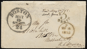 Letter from Parker Pillsbury, Dublin, to Samuel May, May 4, 1855
