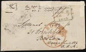 Letter from Parker Pillsbury, Observatory, (Glasgow), to Samuel May, Sept. 6, 1855