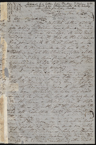 Letter from Parker Pillsbury, Nottingham, [England], to Samuel May, Jan. 18, 1856
