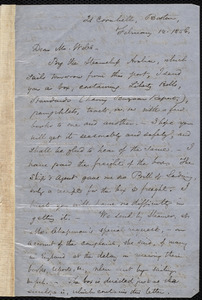Letter from Samuel May, Boston, to Richard Webb, February 12, 1856