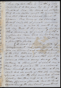 Fragment of a letter from Parker Pillsbury, [Liverpool, England?]