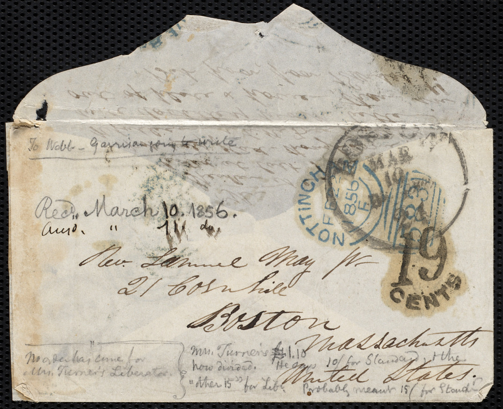 Letter from Parker Pillsbury, Lentonfield, [England], to Samuel May ...