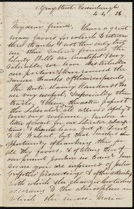 Letter from Eliza Wigham, Edinburgh, [Scotland], to Samuel May, 4.4.56