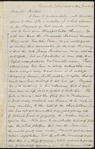 Letter from Samuel May, Leicester, Mass., to S. Alfred Steinthal, June 23 / 56