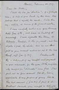 Letter from Samuel May, Boston, to Richard Davis Webb, February 24, 1857