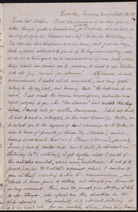 Letter from Samuel May, Leicester, [Mass.], to Richard Davis Webb, Oct. 25, '57