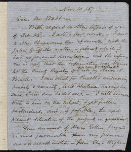 Letter from Samuel May, to Richard Davis Webb, Nov. 10 / 57