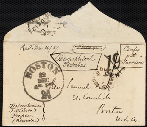 Letter from Richard Davis Webb, Dublin, to Samuel May, 12 of December, 1857