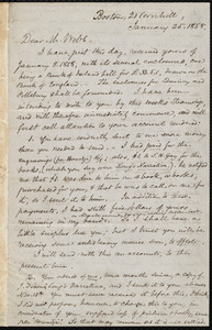 Letter from Samuel May, Boston, to Richard Davis Webb, January 25, 1858