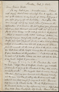 Letter from Samuel May, Boston, to Richard Davis Webb, Feb. 7, 1858