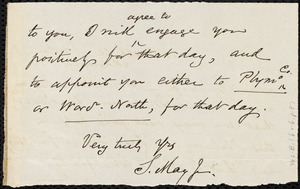 Fragment of a letter from Samuel May, Boston, to Charles Calistus Burleigh, March 26. / 58