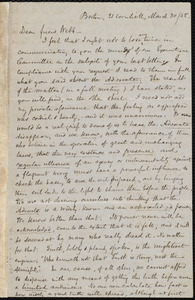 Letter from Samuel May, Boston, to Richard Davis Webb, March 30 / 58