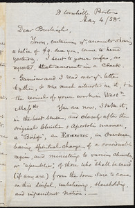 Letter from Samuel May, Boston, to Charles Calistus Burleigh, May 4 / 58