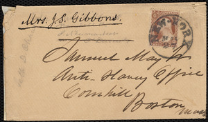 Letter from Abby Hopper Gibbons, New York, to Samuel May, May 26, 58