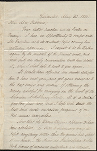 Copy of a letter to Abby Hopper Gibbons, Leicester, [Mass.], May 30, 1858