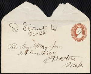 Letter from Caleb Stetson, South Scituate, [Mass.], to Samuel May, Oct. 27th, 1858