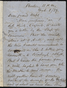 Letter from Samuel May, Boston, to Richard Davis Webb, Feb. 8 / 59