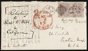 Letter from Richard Davis Webb, Dublin, to Samuel May, March 29, 1859