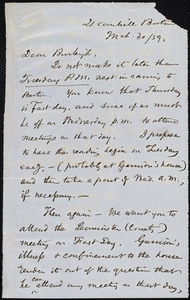 Letter from Samuel May, Boston, to Charles Calistus Burleigh, Mch. 30 / 59