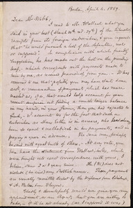 Letter from Samuel May, Boston, to Richard Davis Webb, April 4, 1859