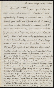 Letter from Samuel May, Leicester, Mass., to Richard Davis Webb, May 22, 1859