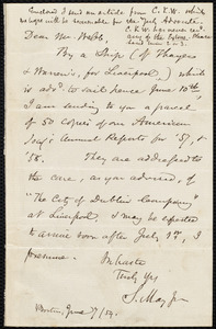 Letter from Samuel May, Boston, to Richard Davis Webb, June 7 / 59