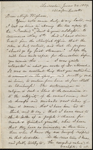 Letter from Samuel May, Leicester, Mass., to Eliza Wigham, June 30, 1859