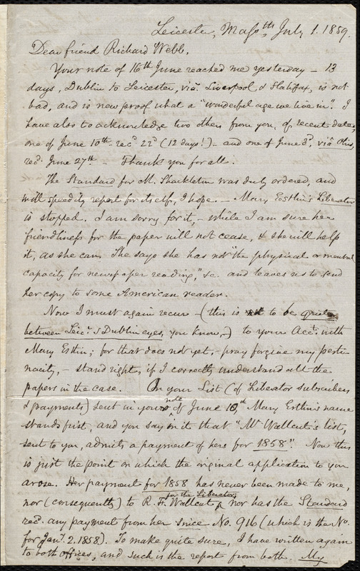 Letter From Samuel May Leicester Mass To Richard Davis Webb July 1 how-to-write-invitation-letter-cover-letter-for-australia-tourist