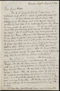 Letter from Samuel May, Leicester, Mass., to Richard Davis Webb, August 7, 1859