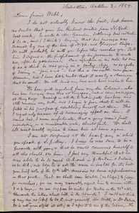 Letter from Samuel May, Leicester, [Mass.], to Richard Davis Webb, October 31, 1859