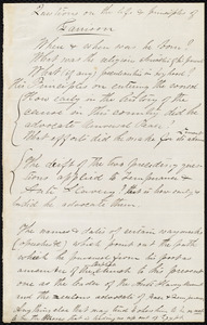 Questionnaire about William Lloyd Garrison to Samuel May, [Amherst?, Mass.], [1859]
