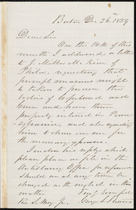 Letter from George Luther Stearns, Boston, to Samuel May, Dec. 26th, 1859