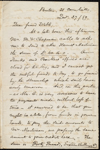 Letter from Samuel May, Boston, to Richard Davis Webb, Dec. 27 / 59